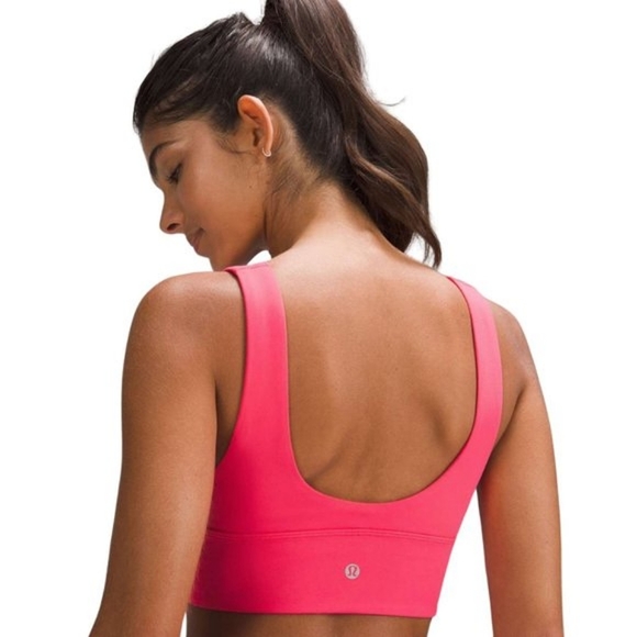 Lululemon Align V-Neck Bra Light Support A/B Cup Size 8 Lipgloss Pink - Picture 2 of 10